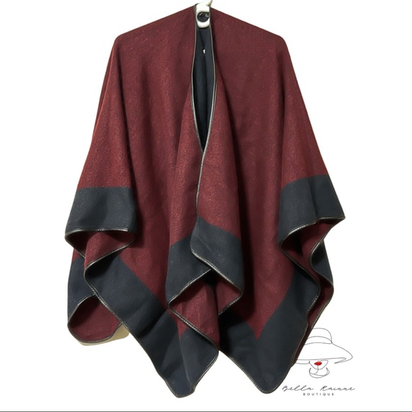 Shein Colour Block Open Front Oversized Cape - Picture 1 of 3